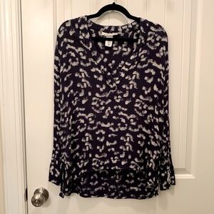 H&M Cheetah Print V-Neck Blouse